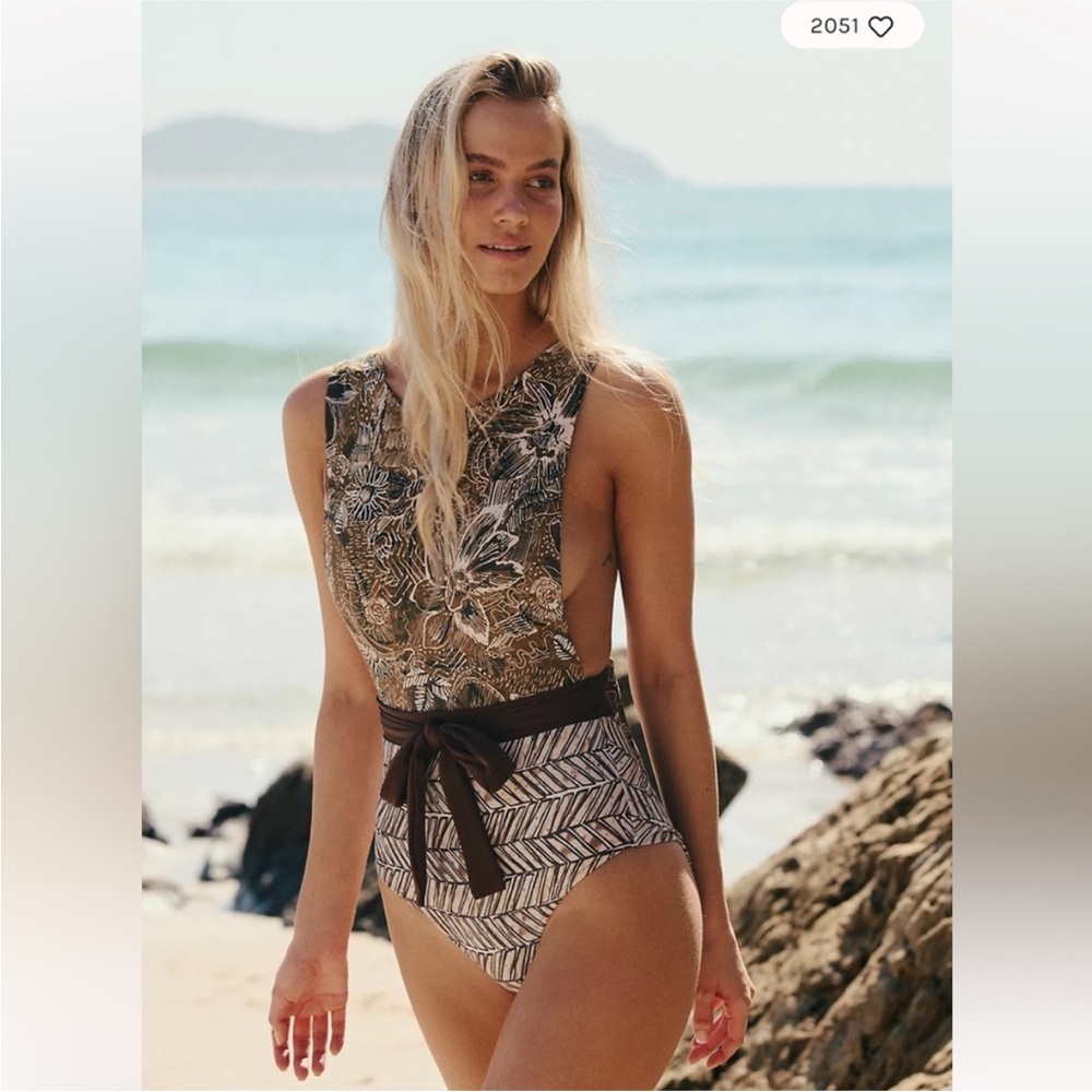 NWOT Free People Orchid one piece cheeky swimsuit